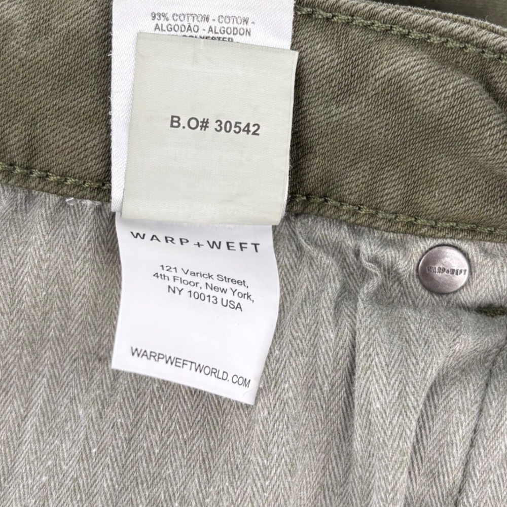 Warp + Weft ORD Chicago Straight Leg Pants Mens 38x30 Moss Green 288130 - Picture 7 of 9